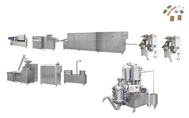 Cream candy,bubble gum automatic forming and packing machine production line CP-800
