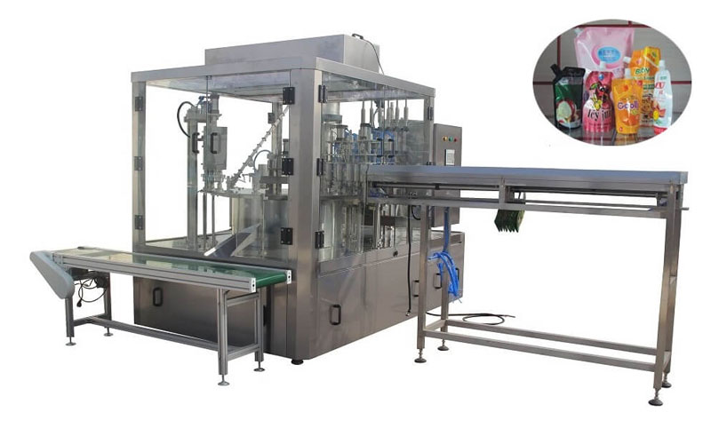 stand-up pouch filling and cap-screwing machine
