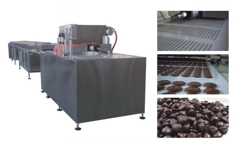 Chocolate chip depositing machine